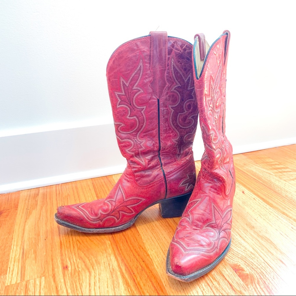 Red Cowgirl Boots | Size 9